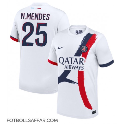 Paris Saint-Germain Nuno Mendes #25 Bortatröja 2024-25 Kortärmad